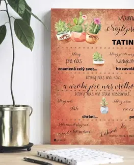 Tabuľky s venovaním (darčeky) Darček ku dňu otcov - Personalizovaná tabuľka z lásky od manželky a detí