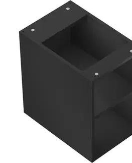 Kúpeľňový nábytok MEXEN - Box-A otvorená skrinka s policou 30, čierna mat 91AX2-0300-470-0-71