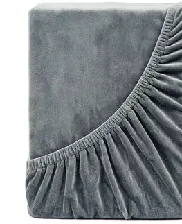 Plachty 4Home Prestieradlo mikroflanel tmavosivá, 180 x 200 cm