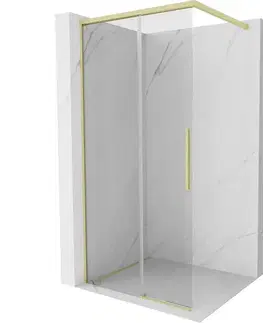 Sprchové dvere MEXEN/S - Rox Sprchová zástena WALK-IN 80 x 200, transparent 8 mm, zlato kefovaná 8C2-080-003-55-00
