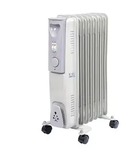 Ohrievače NABBI NB-1001 1500 W elektrický olejový radiátor biela