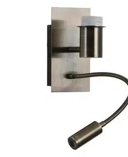 Svietidlá BRILAGI - LED Flexibilná nástenná lampa NUBILA 1xE27/25W/230V + LED/3W mosadz BRI124