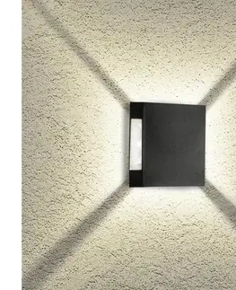 LED osvetlenie BRILAGI - LED vonkajšie nástenné svietidlo QUADRAY LED/4W/230V čierne IP65 BRI247
