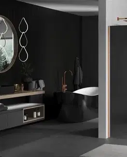 Sprchové dvere MEXEN/S - Kioto Sprchová zástena WALK-IN 100 x 200, zrkadlové 8 mm, meď kartáčovaná 800-100-101-65-50