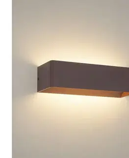 LED osvetlenie BRILAGI - LED vonkajšie nástenné svietidlo DONNANI LED/12W/230V 30 cm hnedé IP44 BRI765