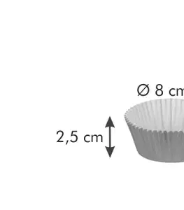 Formy na pečenie Tescoma košíčky na sušienky DELÍCIA ø 8.0 cm, 60 ks