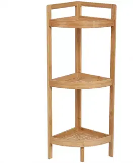 Kúpeľňové doplnky Regál 3-Poličkový Bambus 23.3x23x77cm Sca0208aa-A