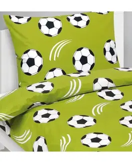 Obliečky Bellatex Bavlnené obliečky Junior Futbal, 140 x 200 cm, 70 x 90 cm