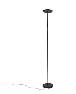Stojace lampy Stojaca lampa čierna vrátane LED s diaľkovým ovládaním - Bumu