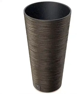Záhrada Kvetináč Furu okrúhly Slim eco Wood 250 – káva eco