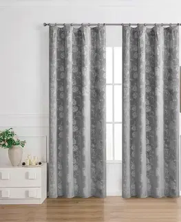 Závesy do spálne Záves na páske TRESSA RQ-101/210GSM 140x250 sivý