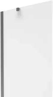 Sprchové dvere MEXEN/S - Next vaňová zástena FIX 70 x 150, dekor, grafit metal 895-070-000-00-30-95