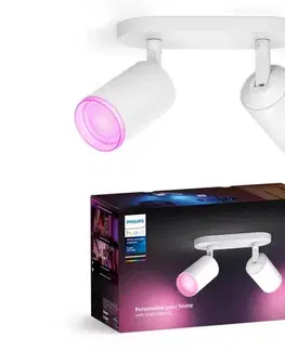 Svietidlá Philips - LED RGBW Stmievateľné bodové svietidlo Hue FUGATO 2xGU10/4,2W/230V biela 8720169319455