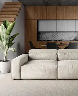 Veľké pohovky DELIFE Veľká pohovka Sirpio 230x95 cm manšester béžová