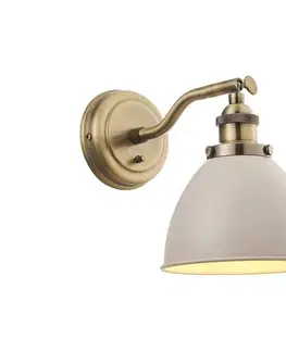 Svietidlá Endon 76330 - Nástenné bodové svietidlo FRANKLIN 1xE14/40W/230V mosadz/taupe 76330