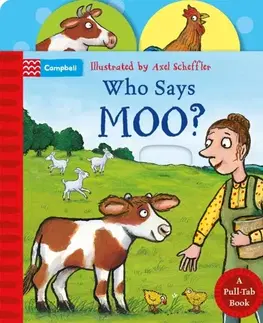 Leporelá, krabičky, puzzle knihy Who Says Moo? - Campbell Books