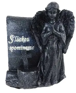 Sošky, figurky - anjeli MAKRO - Anjel - s láskou spomíname 15x19cm