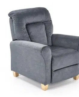 Kreslá HALMAR Bard relaxačné kreslo sivá