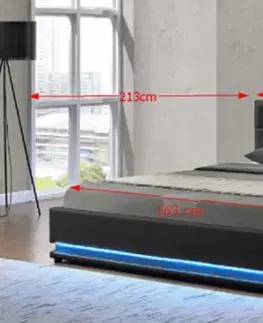 Postele Posteľ BIRGET NEW s LED osvetlením Tempo Kondela