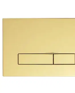 Záchody REA/S - Podomietkový WC systém K011A-Q + tlačidla I Brush Gold KPL-E9560