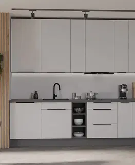 Modulový kuchynský nábytok Kuchynská linka Aria WH/ANT 300 cm bez kuchynskej dosky