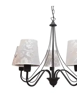 Svietidlá  Luster MALBO II 5xE27/15W/230V čierna W-2920/5 BK