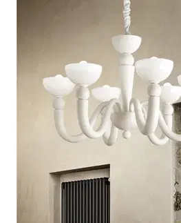 Svietidlá Ideal Lux - Luster na reťazi BON BON 8xE14/28W/230V pr. 95,5 cm biela 094007