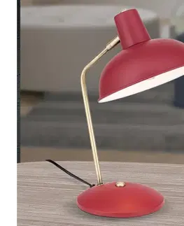 Lampy Orion - Stolová lampa FEDRA 1xE14/40W/230V červená/mosadz LA 4-1190 rot/Patina