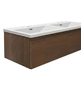 Kúpeľňový nábytok Kúpeľňová skrinka s umývadlom SAT B-Way 119x30x45 cm orech mat BWAY120NUTU4 BWAY120NUTU4