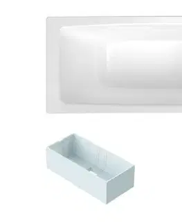 Vane Obdĺžniková vaňa SAT Feel 150x70 cm smaltovaná oceľ ľavá aj pravá SATBVFEEL1504 SATBVFEEL1504