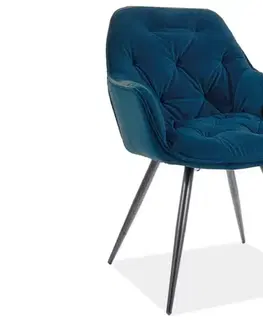 Stoličky Jedálenské kreslo CHERRY VELVET MATT Signal
