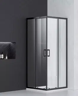 Sprchové kúty 80x80 Sprchový kút Point 80x80x190 black