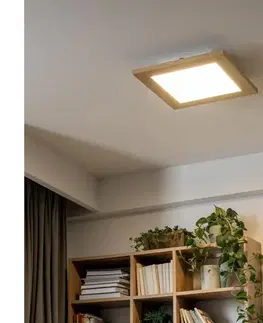 LED osvetlenie Eglo - LED RGBW Stm. prisadený panel SALOBRENA-C LED/16W/230V hnedá + DO 1xEG96662+1xEG99421