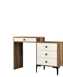 Toaletné Toaletný stolík Lizbon 554 - Walnut, Cream