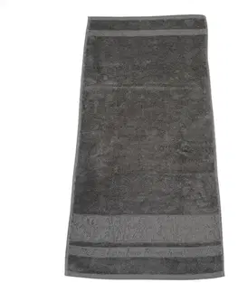 Uteráky Sada 4 kusov Antracitovej bambusovej osušky 70x140cm a uterákov 50x90cm TiaHome