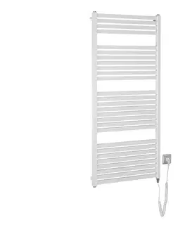 Svietidlá Aqualine - Kúpeľňový elektrický radiátor TONDI-E 600W 133x60 cm biela DE480T