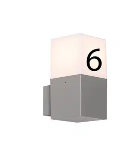 Vonkajšie nástenné svietidlá Vonkajšia nástenná lampa s číslom domu - Dánsko