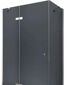 Sprchovacie kúty MEXEN/S - ROMA sprchovací kút 80x90, grafit, chróm 854-080-090-01-40