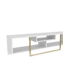 TV stolíky TV stolík Asal 150 - White, Gold