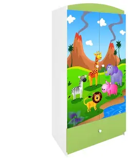 Skrine do izieb Skriňa Babydreams Zelená – Safari