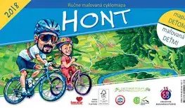 Slovensko a Česká republika Hont - Ručne maľovaná cyklomapa