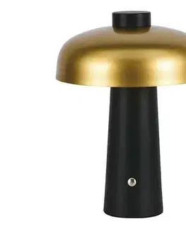 Lampy  LED Stmievateľná dobíjacia stolná lampa LED/3W/5V 3000-6000K 1800 mAh čierna/zlatá 7946