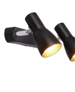 Stropná svetla Nástenná stropná svietiaca páska čierna 2x40W Picardo