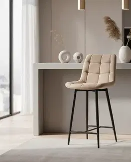 Kuchynské a jedálenské stoličky Signal Barová stolička CHIC H-2 Velvet | béžová