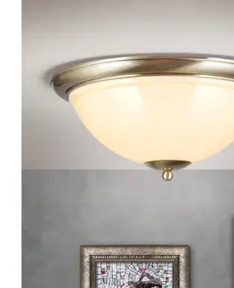 Svietidlá Orion DL 7-677/50-Stropné svietidlo AUSTRIAN OLD LAMP 3xE27/60W/230V bronz/béžová DL 7-677/50 Patina/356 champ