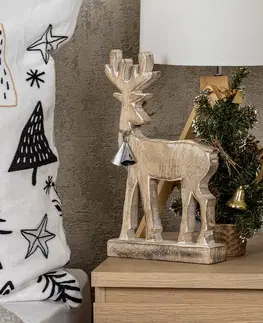 Vianočné dekorácie 4Home Dekorácia z mangového dreva Nordic Reindeer, 33 cm