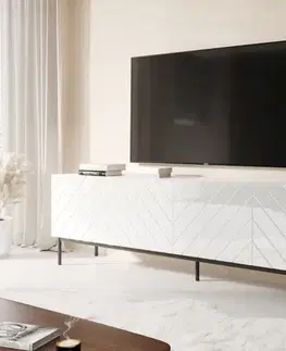 TV stolíky CAMA MEBLE Abeto / Pafos / Slide kovový rám 194 cm čierna