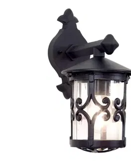 Svietidlá Elstead BL8-BLACK - Vonkajšie nástenné svietidlo HEREFORD 1xE27/100W/230V IP23 BL8-BLACK