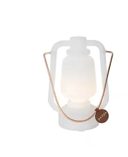 Lampy Stolná lampa nabíjateľná 22 cm IP44 biela - Storm Mini