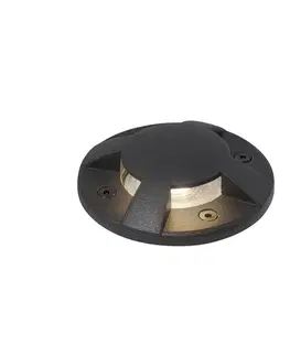 Vonkajšie zápustné svietidlá Moderné zemné bodové svietidlo čierne GU10 50 mm 4-svetelný efekt IP65 - Cellar